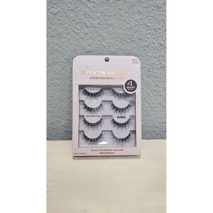 Kiss The New Natural False Eyelashes Pearl Earring Wispy Style NNM01